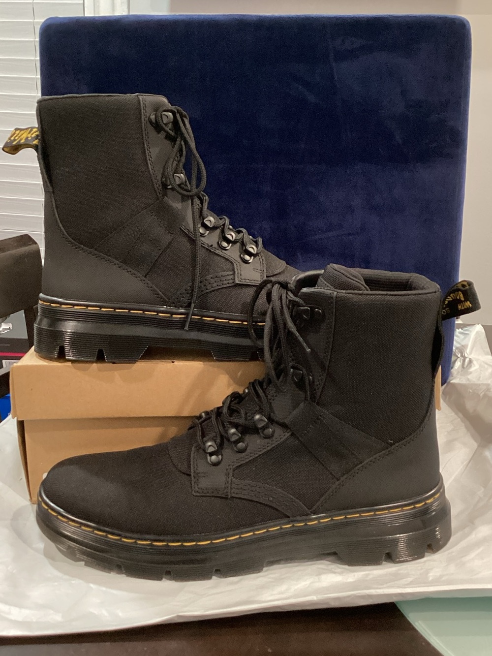 Dr. Martens Combs Tech II Black Boots Mismatched Men’s Sizes 9 & 10